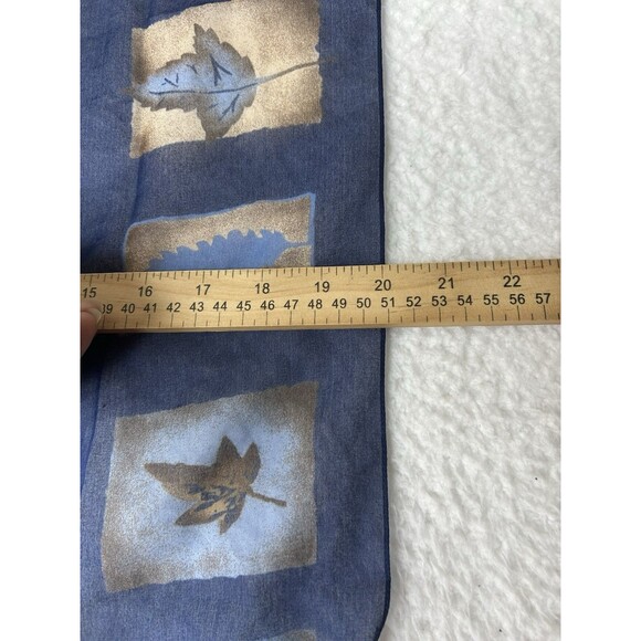 Unbranded Sheer Square Neck Scarf Blue - Picture 4 of 4